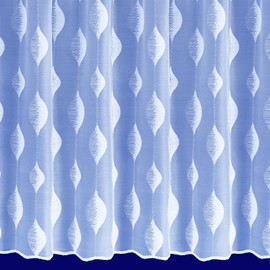Angelique Modern All Over Pattern Net Curtains In White - Sold By The Metre (Drop 107cm (42"))
