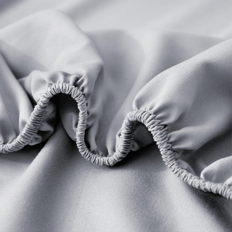 NAFAY LIVING Fitted sheet-Plain Dyed Ultra Soft Microfiber Bedding Sheet