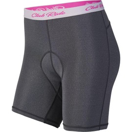 Club Ride Apparel Drift 2 Hour - Pantalones cortos de ciclismo para mujer, forro de gamuza de gel, color negro, XL