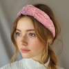 Bowbear Trendy Top Knotted Wide Headbands, Classic Pink