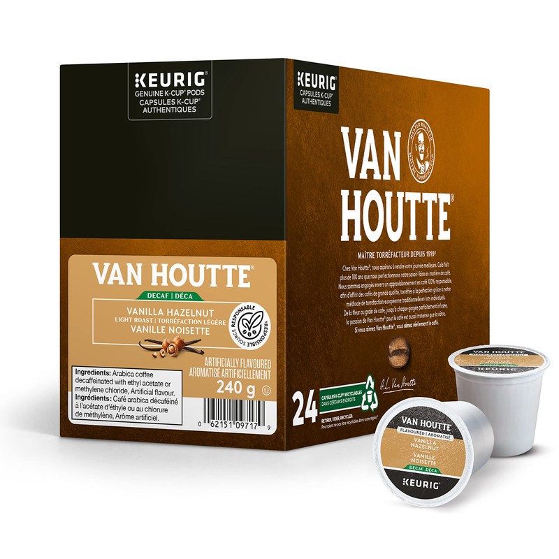 Van Houtte Vanilla Hazelnut Decaf K-Cups, 24-Count, 8.46 Oz