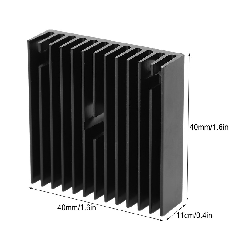 10pcs 40x11x40mm Black Heat Sink Radiator Aluminum Cooling Fin 3