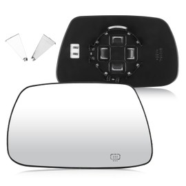 Driver Left Side Mirror Glass with Heated Fit for Jeep Grand Cherokee 2005-2010, Replacement for 5142875AA