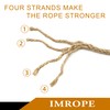 IMROPE 4mm x 200 Feet Natural Jute Rope, Twine for