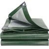 Tarps Heavy Duty Waterproof, Green/Silver 8Mil Polyethylene Tarp Cover with