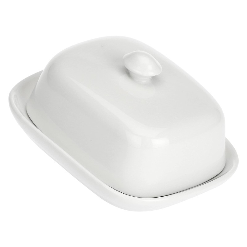 la Porcellana "Terrine Butterdose Geschenk-Box, weiß, 14 x 11 cm