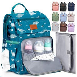 PILLANI Baby Diaper Bag Backpack - Large Bag for Boys & Girls, Waterproof Diaper Backpack - Travel Diaper Bags w/Changing Pad, Baby Registry Search & Shower Gifts - Essentials Must Haves Newborn Stuff