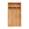 BEKVEM Small Silverware Organizer, Bamboo Kitchen Drawer Organizer, Utensil Holder,