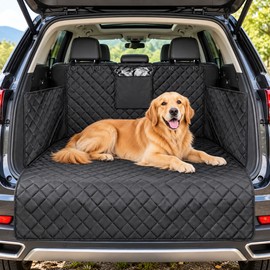Waterproof Dog Cargo Liner for SUVs and Cars – Quilted Trunk Protector with Side Flaps for Pet Travel and Everyday Use