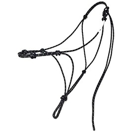 4 Knot Horse Rope Training Halter - 3/16" (5mm) Very Thin! Stiff Polyester Rope