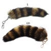 MinnowXY Cute -Racoon Tail Keychain Pendant Key-Chain Bags Charm Keys-Holder