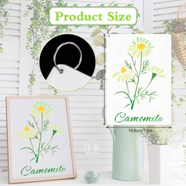 MWOOT 9 Pieces Plant Stencil, Large, Reusable Leaf Painting Stencil, Stencils Flowers for Painting, Graffiti, Textile Design, Wall Design, Window Stones, Stencils for Adults, for Furniture