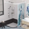 Tanxih Corner Shower Curtain Rod Adjustable Stainless Steel L Shaped