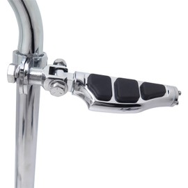 SMT-Highway Stiletto 4475 Foot Pegs Clamps Compatible With GoldWing GL1800 1500 1100 1200 Chrome Body Black Rubber New [B013HWM56Y]