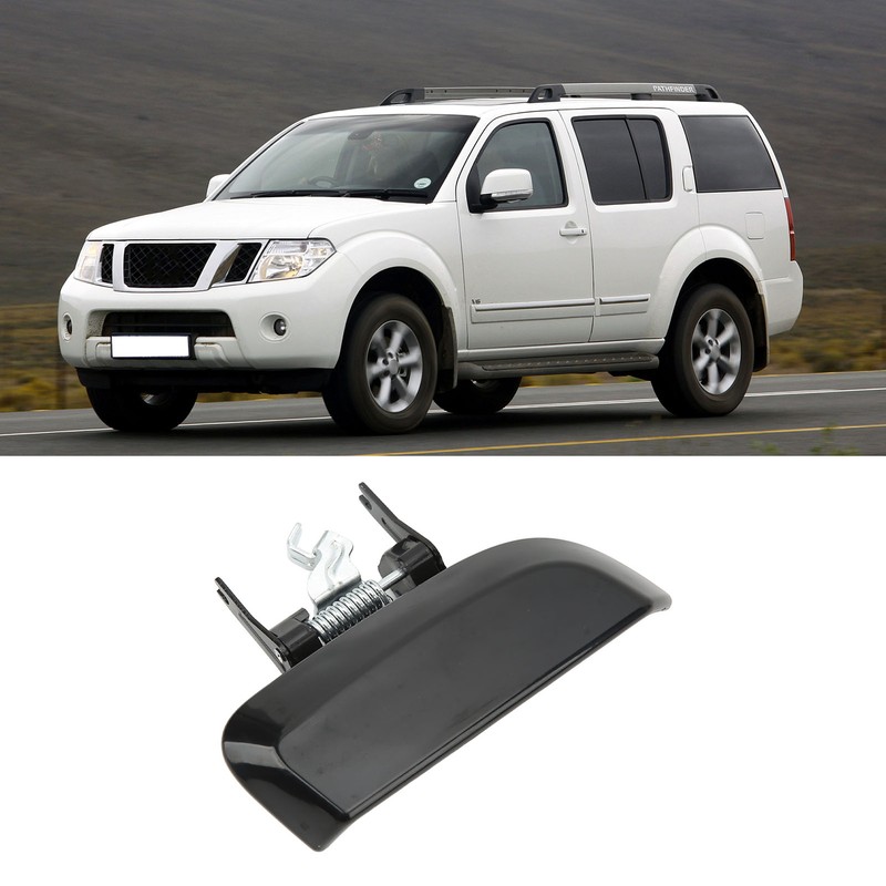 Car Rear Outer Exterior Door Handle Black ABS Replacement for