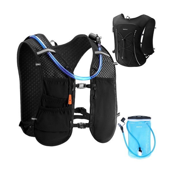 ECOHUB Running Hydration Vest Backpack,Lightweight Breathable Pack with 2L Water
