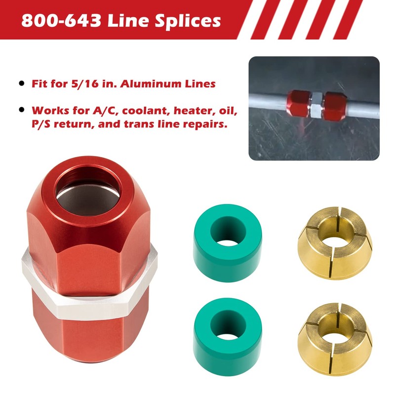 Upgraded 800-643 Line Splices A/C Air Conditioning Repair Splice Connector