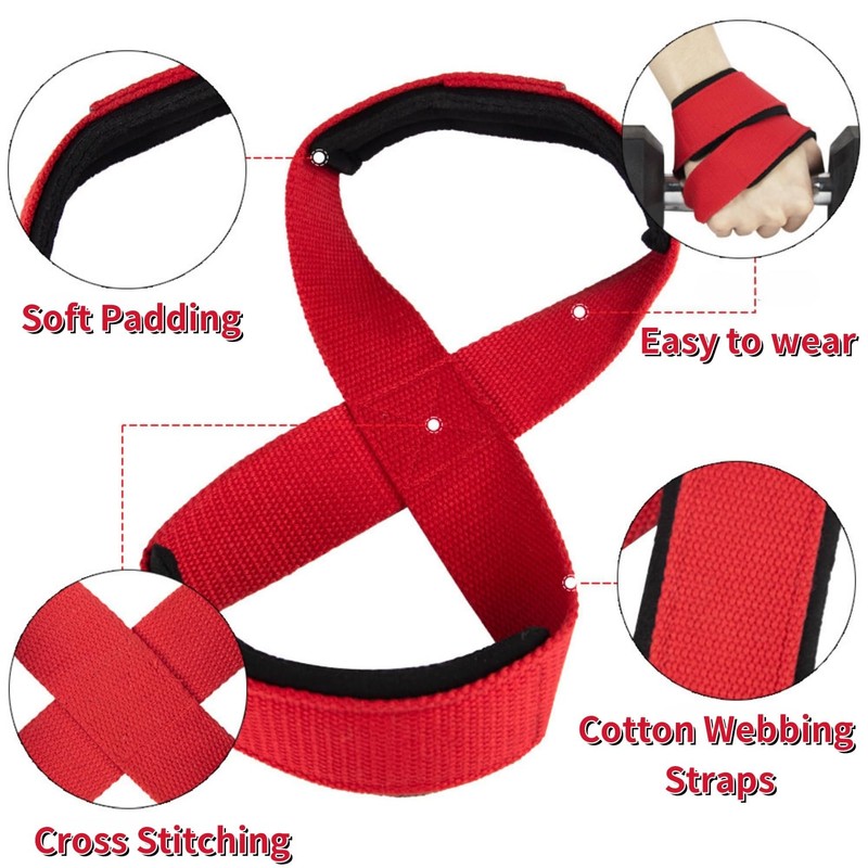 Figure 8 Lifting Straps for Deadlifts & Powerlifting – Heavy