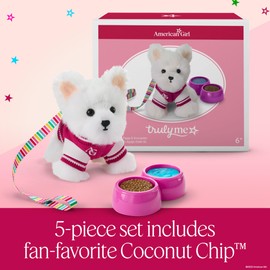 American Girl, Truly Me 18-inch Doll Accessories, AG Star Squad Puppy & Accessories, Coconut Chip, for Ages 6+