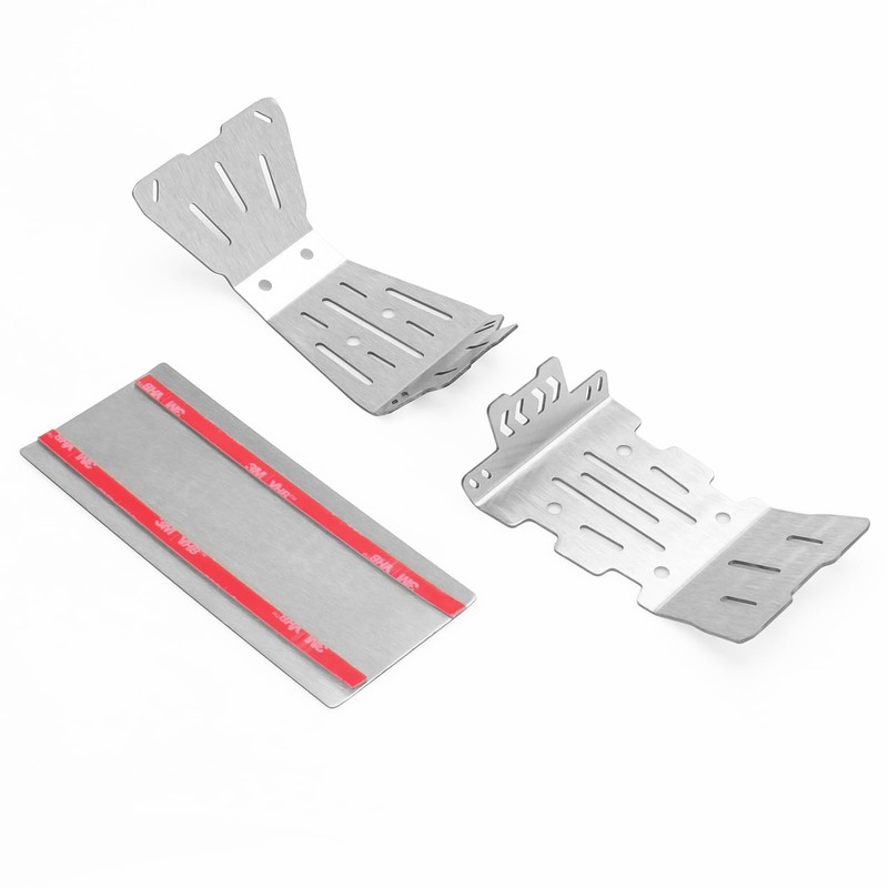 RC Car Skid Plate Set, daitoku Stainless Steel Chassis Armor