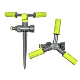 Bradas 3-Arm Circular Sprinkler with Ground Spike Sprinkler Lime Line LE-6107 4413