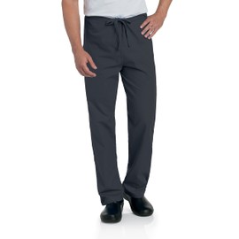 Landau Essentials Unisex Relaxed Fit 1-Pocket Drawstring Scrub Pants 7602 Graphite