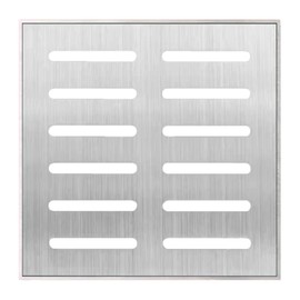 NAYDMHN Stainless Steel Drain Grate Covers Outdoor, Large Square Drain Grate and Frame, Catch Basin Drain Cover for Driveway, Pavement, Concrete, Yard(10x10inch)