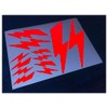 Veloviz Reflective Lightning Bolt (Assorted) Red Die-Cut Vinyl Cargo Bike