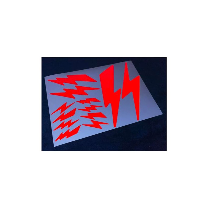 Veloviz Reflective Lightning Bolt (Assorted) Red Die-Cut Vinyl Cargo Bike