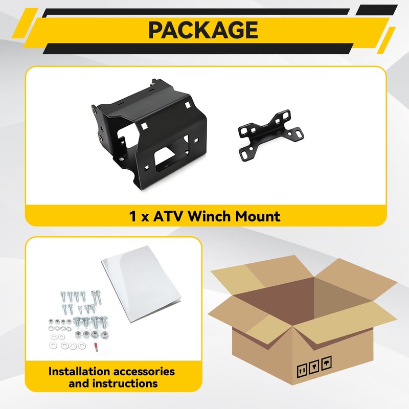 KUAFU ATV Winch Mount Compatible with 2009-2024 Sportsman ETX 400