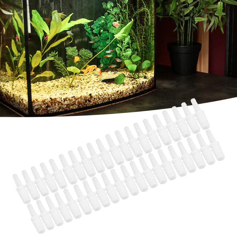 10Pcs Plastic Tube Connectors, 0.24-0.35'' PP Pipe Reducer Joint Straight