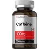 Horbäach Caffeine Pills 100mg | 250 Tablets | Vegetarian Formula