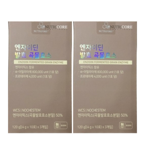 뉴트리코어 엔자이딘 발효 곡물효소 30포 x 2개