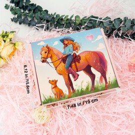 XUARU Horse Themed Gift Set for Girls, 8 Pieces, Tumbler Socks Makeup Bag, Birthday Valentine's Day Present
