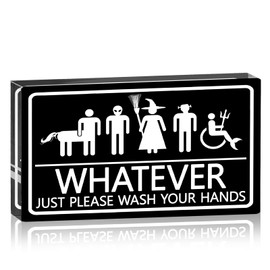 Funny Bathroom Decor Whatever Just Please Wash Your Hands Restroom Sign Funny Bathroom Signs Toilet Decor Cute Bathroom Signs Wash Your Hands Sign Cute Vanity Bathroom Sink Decorations