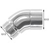 G1/2 Shower Head Elbow Adapter for Connection of Wall Mounted