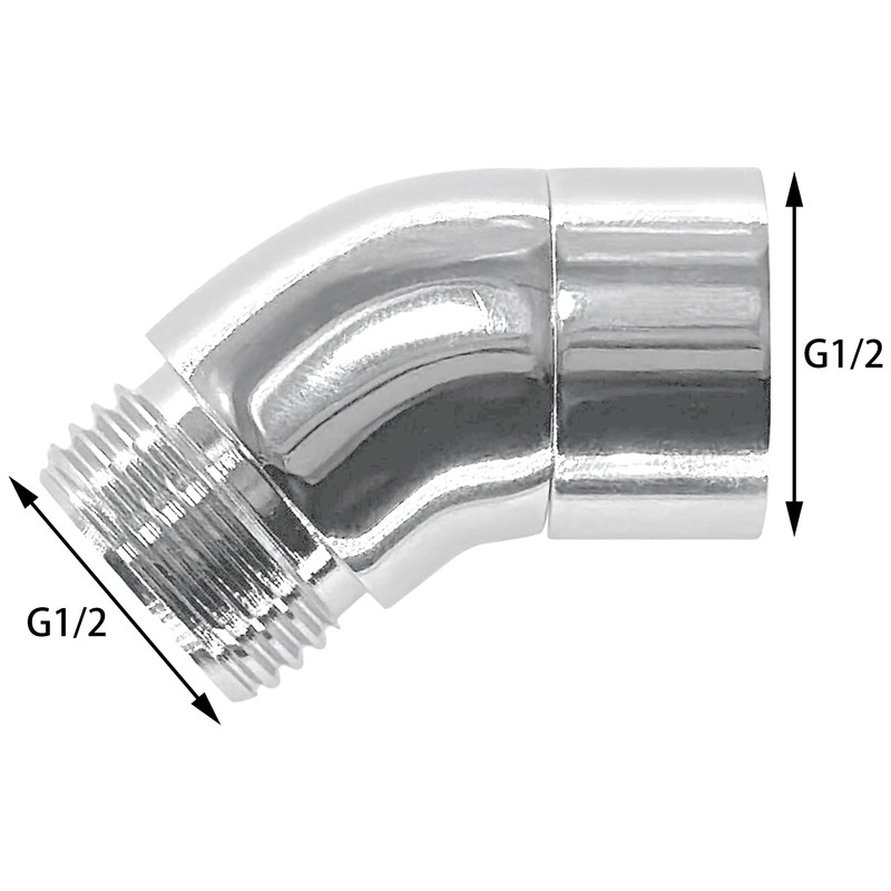 G1/2 Shower Head Elbow Adapter for Connection of Wall Mounted