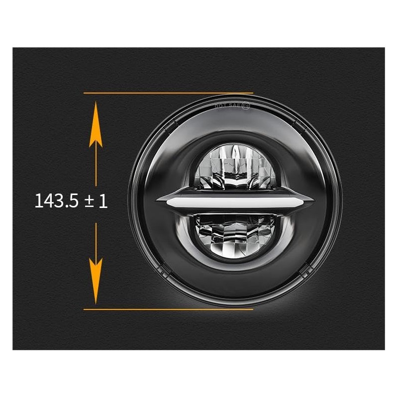 TINMAGI 5.75 Inch LED Motorcycle Headlight 6000 K 30 W,