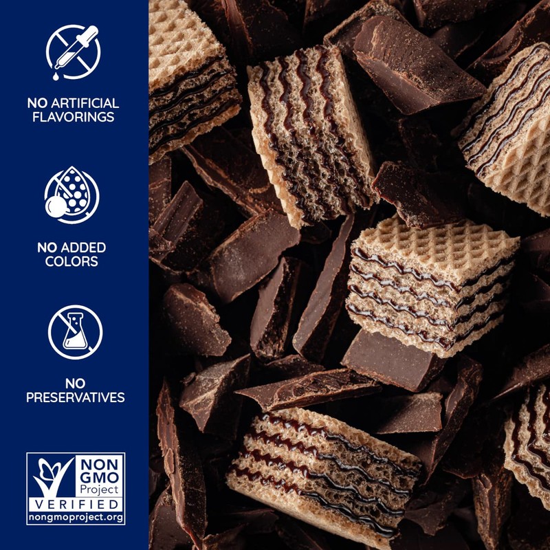 Loacker Quadratini, Chocolate Wafer Cookie, 8.82 Ounce Pack