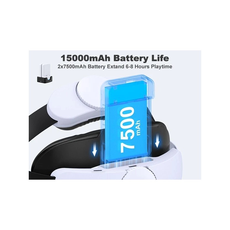 BEBONCOOL Battery Head Strap 15000mAh for Meta Quest 3/3S/Quest 2