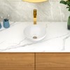 Lordear 13x13 Small Round Bathroom Vessel Sink Modern White Above