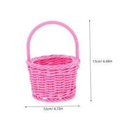 KOMBIUDA Mini Woven Rattan Flower Basket Storage for Weddings and Home Decor Elegant Tiny Baskets for Party Favors and