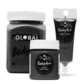 Global Colours Black - BodyArt Paints - 200ml | Artist Paints