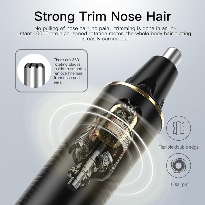 Nose Hair Trimmer for Men, 2024 Painless USB Rechargeable Nose