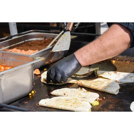 Ansell Microflex 93-852 Disposable Mechanic Gloves Disposable Gloves for Medical and Nursing - Black, 100 Units, Black