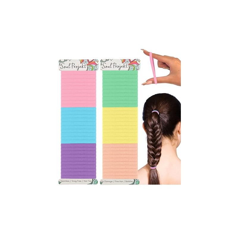 Snag Free Pastel Hair Bobble for Girls Back to School