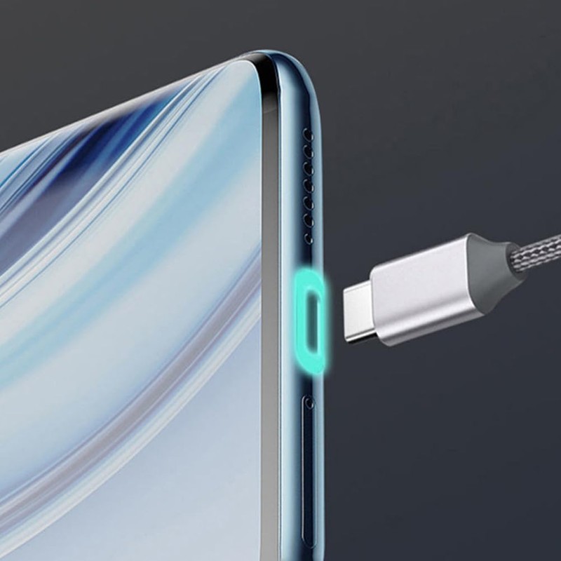NUOLUX 50pcs Luminous Charging Port Protective Film Fluorescent Luminous High