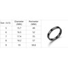 Stackable Stainless Steel High Polished Wedding Band Classical Ring (Black,