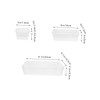 Mobestech 4pcs Kitchen Organizer Storage Box Filing Boxes Vanity Drawer