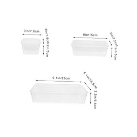 Mobestech 4pcs Kitchen Organizer Storage Box Filing Boxes Vanity Drawer Organizer Dresser Storage Bins Money Clear Drawer Dividers Organizer Clear Bins Sink Jewelry Container Make Marker